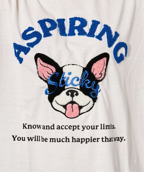 GORGE（ゴージ）の「《ドッグキャラクター×サガラロゴ》Tシャツ／ストリート／春夏秋／全4色（Tシャツ/カットソー・レディース・オートミール/オフホワイト・F）」の19枚目の写真