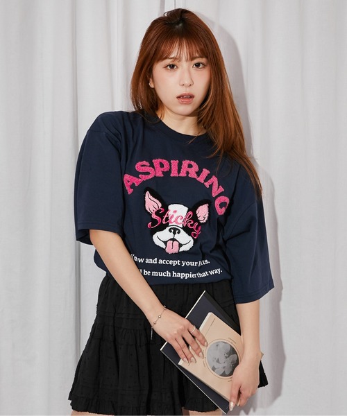 GORGE（ゴージ）の「《ドッグキャラクター×サガラロゴ》Tシャツ／ストリート／春夏秋／全4色（Tシャツ/カットソー・レディース・オートミール/オフホワイト・F）」の21枚目の写真