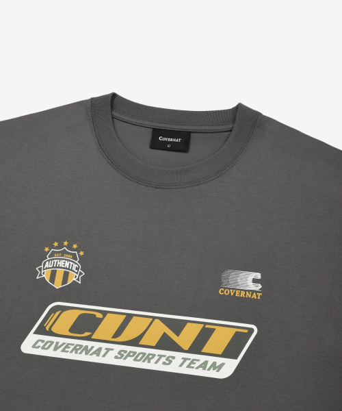 COVERNAT（カバーナット）の「クールコットンフットボールグラフィックTシャツチャコール（Tシャツ/カットソー・レディース・その他・SMALL/MEDIUM/LARGE/X-LARGE/XX-LARGE）」の6枚目の写真