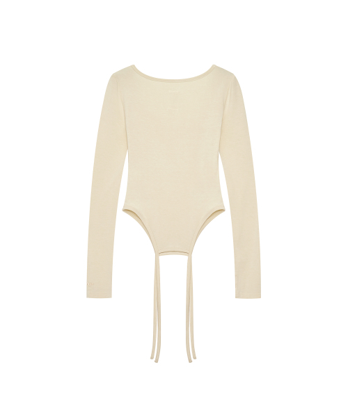 KASHIKO(カシコ)の「Slinky Shirring Bodysuit Beige(Tシャツ/カットソー・レディース・その他・FREE)」の12枚目の写真