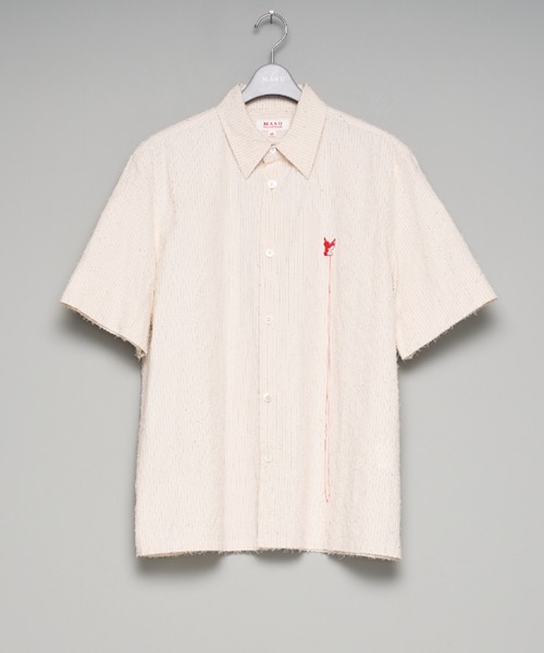 【M A S U】SHAGGY STRIPE HALF SLEEVE SHIRT M A S U】SHAGGY STRIPE HALF SLEEVE SHIRT（Tシャツ/カットソー