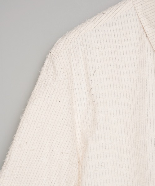 M A S U】SHAGGY STRIPE HALF SLEEVE SHIRT（シャツ/ブラウス）｜MASU