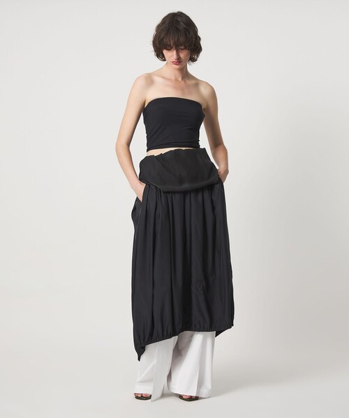 6（ロク）の「＜6(ROKU)＞コンビネーション キャミワンピース（ワンピース・レディース・ブラック・38/36）」の3枚目の写真