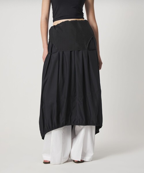 6（ロク）の「＜6(ROKU)＞コンビネーション キャミワンピース（ワンピース・レディース・ブラック・38/36）」の4枚目の写真