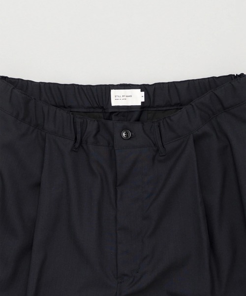 STILL BY HAND（スティルバイハンド）の「【STILL BY HAND】Summer wool wide pants（スラックス・メンズ・ブラック/チャコールグレー/グレー・46/48）」の4枚目の写真