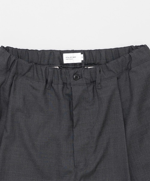 STILL BY HAND（スティルバイハンド）の「【STILL BY HAND】Summer wool wide pants（スラックス・メンズ・ブラック/チャコールグレー/グレー・46/48）」の6枚目の写真