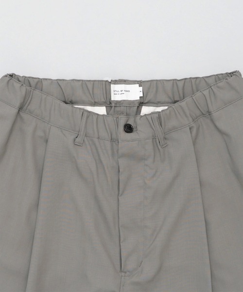 STILL BY HAND（スティルバイハンド）の「【STILL BY HAND】Summer wool wide pants（スラックス・メンズ・ブラック/チャコールグレー/グレー・46/48）」の7枚目の写真
