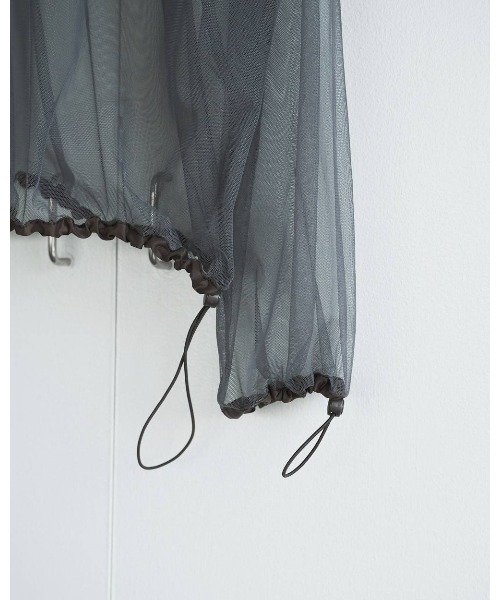 anuke（アンヌーク）の「anuke Tulle Zip Blouzon（ブルゾン・レディース・グレー/ベージュ・FREE）」の9枚目の写真