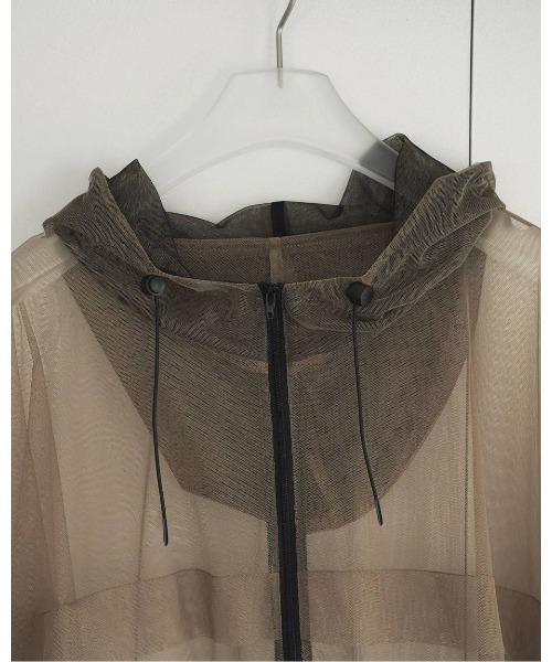 anuke（アンヌーク）の「anuke Tulle Zip Blouzon（ブルゾン・レディース・グレー/ベージュ・FREE）」の7枚目の写真