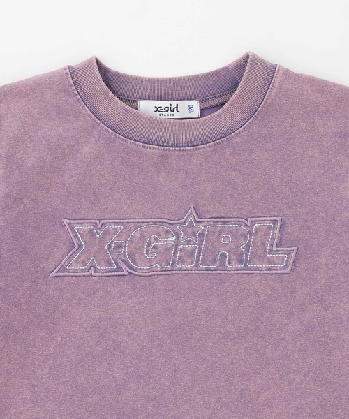 X-girl Stages(エックスガールステージス)の「ピグメント加工Tシャツ+プリーツスカートセット(セットアップ・キッズ・ラベンダー/ライトブルー・90cm/140cm/130cm/120cm/110cm/100cm)」の15枚目の写真