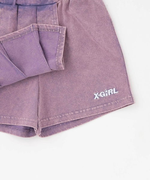 X-girl Stages(エックスガールステージス)の「ピグメント加工Tシャツ+プリーツスカートセット(セットアップ・キッズ・ラベンダー/ライトブルー・90cm/140cm/130cm/120cm/110cm/100cm)」の8枚目の写真