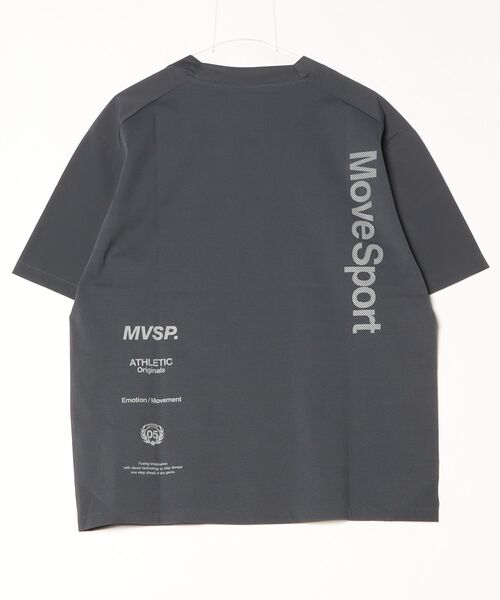 MoveSport(ムーブスポーツ)の「【別注】ムーブスポーツ クロス半袖ピステ 限定コラボ(Tシャツ/カットソー・メンズ・ダークブルー/カーキ/チャコールグレー・M/L/LL/3L)」の4枚目の写真