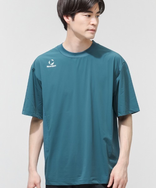 MoveSport(ムーブスポーツ)の「【別注】ムーブスポーツ クロス半袖ピステ 限定コラボ(Tシャツ/カットソー・メンズ・ダークブルー/カーキ/チャコールグレー・M/L/LL/3L)」の3枚目の写真