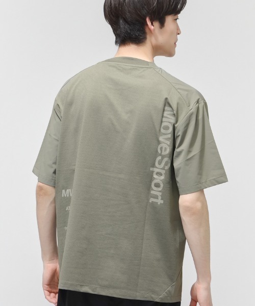 MoveSport(ムーブスポーツ)の「【別注】ムーブスポーツ クロス半袖ピステ 限定コラボ(Tシャツ/カットソー・メンズ・ダークブルー/カーキ/チャコールグレー・M/L/LL/3L)」の15枚目の写真