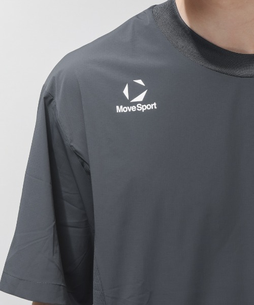 MoveSport(ムーブスポーツ)の「【別注】ムーブスポーツ クロス半袖ピステ 限定コラボ(Tシャツ/カットソー・メンズ・ダークブルー/カーキ/チャコールグレー・M/L/LL/3L)」の12枚目の写真