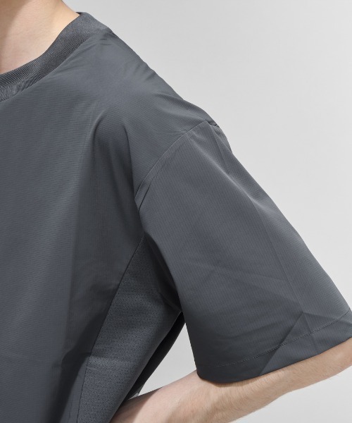 MoveSport(ムーブスポーツ)の「【別注】ムーブスポーツ クロス半袖ピステ 限定コラボ(Tシャツ/カットソー・メンズ・ダークブルー/カーキ/チャコールグレー・M/L/LL/3L)」の11枚目の写真
