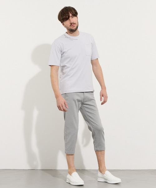 HIDEAWAYS NICOLE（ハイダウェイニコル）の「メタルジェルプリントポケット付き半袖Tシャツ（Tシャツ/カットソー・メンズ・ネイビー/オフホワイト/シルバーグレー/ブラック・X-LARGE/LARGE/MEDIUM）」の16枚目の写真