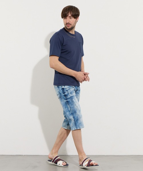 HIDEAWAYS NICOLE（ハイダウェイニコル）の「メタルジェルプリントポケット付き半袖Tシャツ（Tシャツ/カットソー・メンズ・ネイビー/オフホワイト/シルバーグレー/ブラック・X-LARGE/LARGE/MEDIUM）」の18枚目の写真