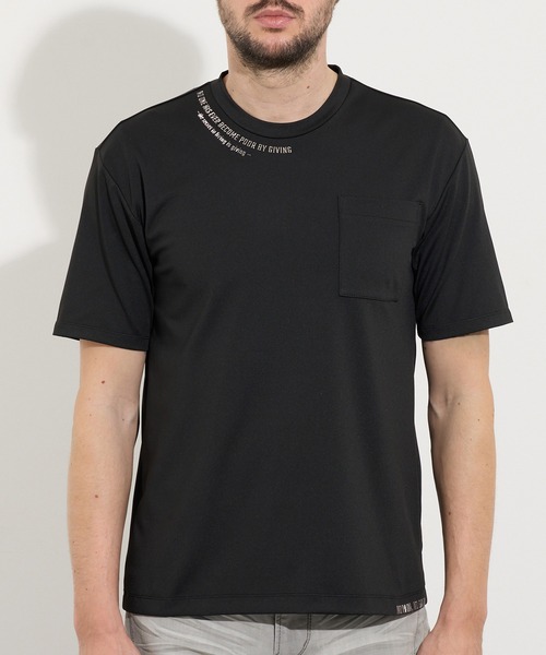 HIDEAWAYS NICOLE（ハイダウェイニコル）の「メタルジェルプリントポケット付き半袖Tシャツ（Tシャツ/カットソー・メンズ・ネイビー/オフホワイト/シルバーグレー/ブラック・X-LARGE/LARGE/MEDIUM）」の19枚目の写真