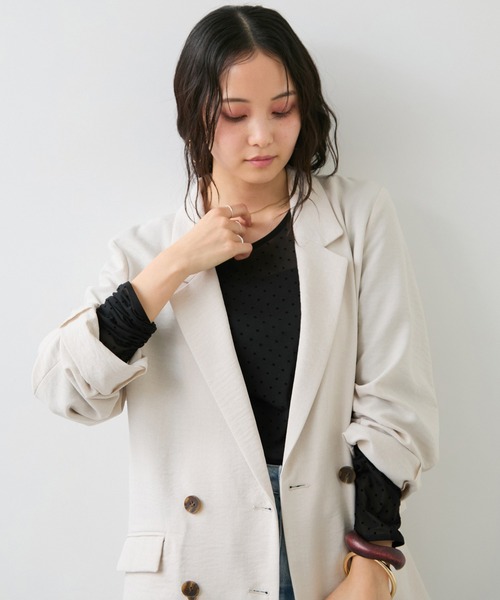 VIS(ビス)の「フロッキードットチュールプルオーバー(Tシャツ/カットソー・レディース・ブラック系その他/ホワイト系その他5・FREE)」の15枚目の写真
