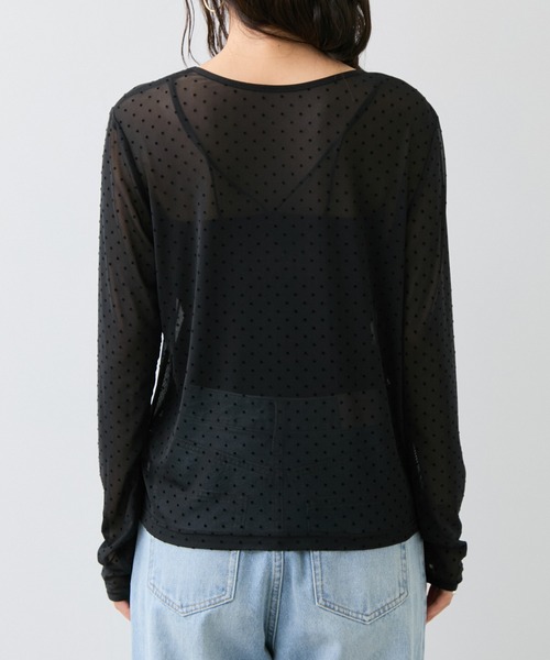 VIS(ビス)の「フロッキードットチュールプルオーバー(Tシャツ/カットソー・レディース・ブラック系その他/ホワイト系その他5・FREE)」の11枚目の写真