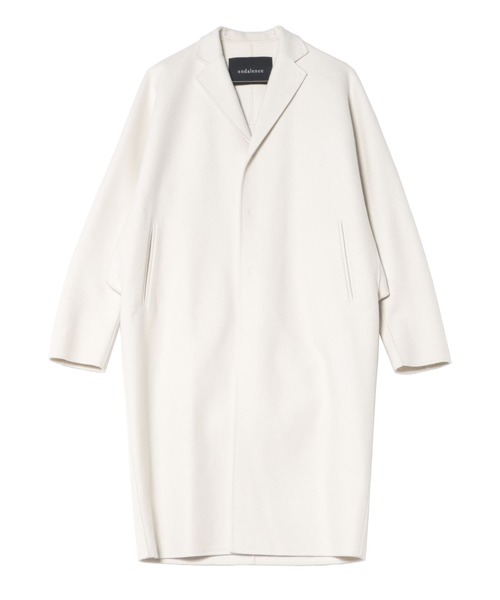 DRESSLAVE(ドレスレイブ)の「endalence / melton deformation sleeve coat(メルトン変形スリーブコート)(その他アウター・レディース・ホワイト/ブラック・38)」の1枚目の写真