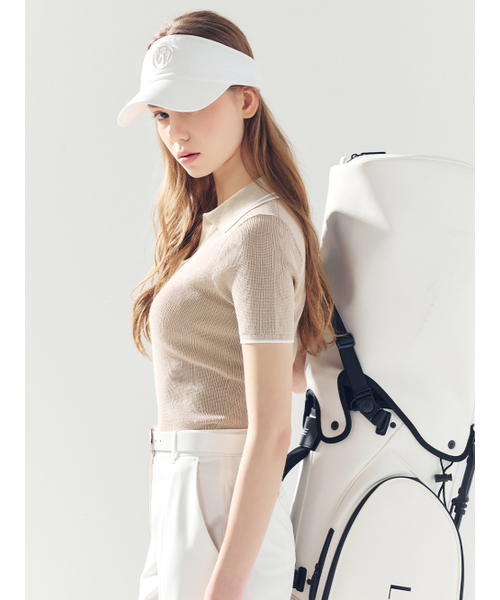LORDLOAR(ロードロアル)の「スカシ配色カラー ニット BEIGE(ニット/セーター・レディース・その他・SMALL/MEDIUM/LARGE)」の3枚目の写真