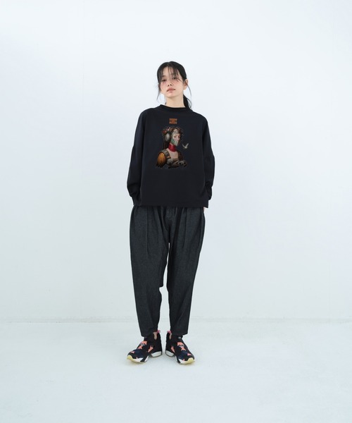 BEDSIDEDRAMA(ベットサイドドラマ)の「BEDSIDEDRAMA/ベッドサイドドラマ/Dream Relaxin Denim Pants(デニムパンツ・レディース・ブラック/インディゴブルー・2/1)」の3枚目の写真