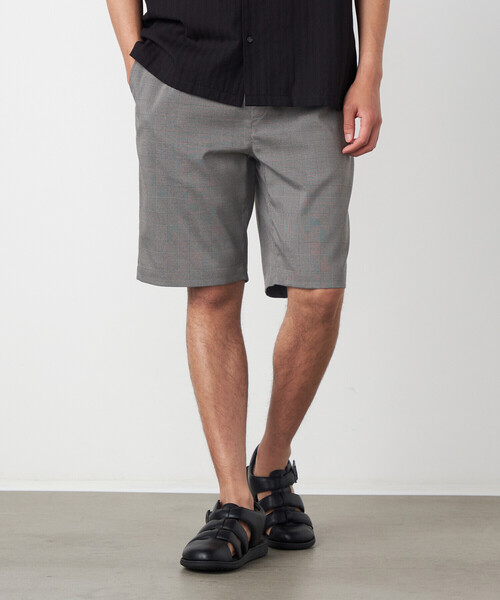COMME CA ISM（コムサイズム）の「ポリエステルグレンチェックストレッチ ワンタックショートパンツ（その他パンツ・メンズ・ダークブラウン/グレー・MEDIUM/LARGE）」の6枚目の写真