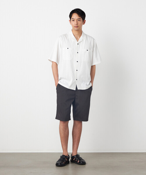 COMME CA ISM（コムサイズム）の「ポリエステルグレンチェックストレッチ ワンタックショートパンツ（その他パンツ・メンズ・ダークブラウン/グレー・MEDIUM/LARGE）」の7枚目の写真