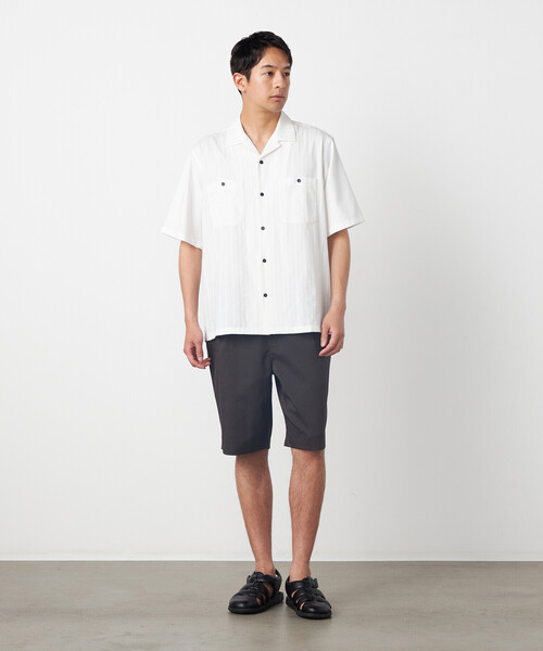 COMME CA ISM（コムサイズム）の「ポリエステルグレンチェックストレッチ ワンタックショートパンツ（その他パンツ・メンズ・ダークブラウン/グレー・MEDIUM/LARGE）」の8枚目の写真
