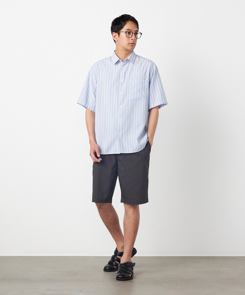 COMME CA ISM（コムサイズム）の「ポリエステルグレンチェックストレッチ ワンタックショートパンツ（その他パンツ・メンズ・ダークブラウン/グレー・MEDIUM/LARGE）」の9枚目の写真
