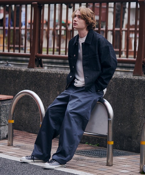MAISON CLUB(メゾンクラブ)の「【MAISON CLUB】Boxy fit Denim Jacket / ボクシーフィットデニムジャケット ショート丈 クロップド丈(デニムジャケット・メンズ・ネイビー/ブラック/グレー/ブルー・L/M)」の9枚目の写真