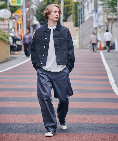 MAISON CLUB(メゾンクラブ)の「【MAISON CLUB】Boxy fit Denim Jacket / ボクシーフィットデニムジャケット ショート丈 クロップド丈(デニムジャケット・メンズ・ネイビー/ブラック/グレー/ブルー・L/M)」の7枚目の写真