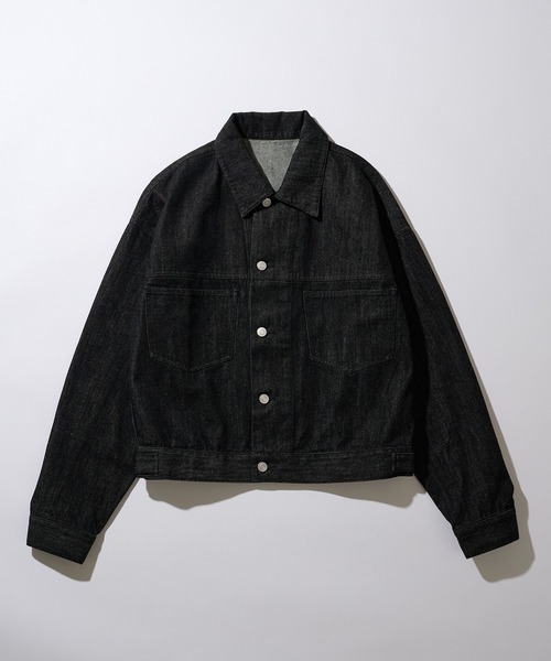 MAISON CLUB(メゾンクラブ)の「【MAISON CLUB】Boxy fit Denim Jacket / ボクシーフィットデニムジャケット ショート丈 クロップド丈(デニムジャケット・メンズ・ネイビー/ブラック/グレー/ブルー・L/M)」の5枚目の写真