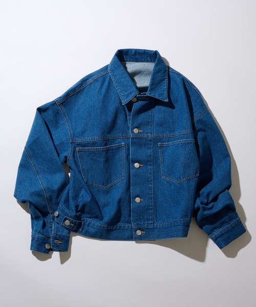MAISON CLUB(メゾンクラブ)の「【MAISON CLUB】Boxy fit Denim Jacket / ボクシーフィットデニムジャケット ショート丈 クロップド丈(デニムジャケット・メンズ・ネイビー/ブラック/グレー/ブルー・L/M)」の15枚目の写真