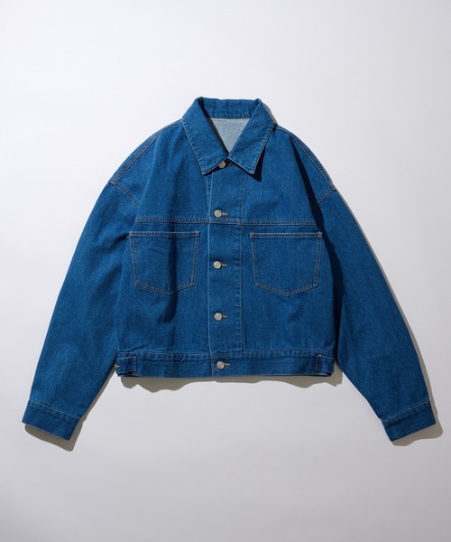 MAISON CLUB(メゾンクラブ)の「【MAISON CLUB】Boxy fit Denim Jacket / ボクシーフィットデニムジャケット ショート丈 クロップド丈(デニムジャケット・メンズ・ネイビー/ブラック/グレー/ブルー・L/M)」の14枚目の写真