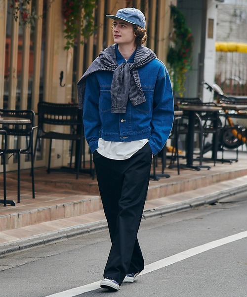 MAISON CLUB(メゾンクラブ)の「【MAISON CLUB】Boxy fit Denim Jacket / ボクシーフィットデニムジャケット ショート丈 クロップド丈(デニムジャケット・メンズ・ネイビー/ブラック/グレー/ブルー・L/M)」の11枚目の写真