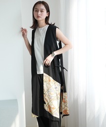 着物リメイク maison utatane ジレ 黒暁の舞
