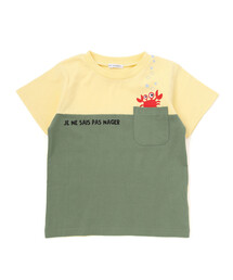 BeBe（ベベ）の「【抗菌・防臭】バイカラー海の生き物ポケット天竺半袖Tシャツ(90~130cm)（Tシャツ/カットソー）」