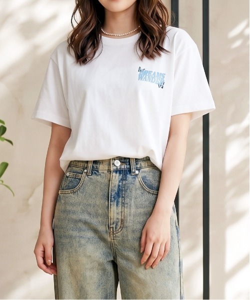 FUN(ファン)の「ラメハッポウT(Tシャツ/カットソー・レディース・ブラック/ブルー/ピンク・FREE)」の3枚目の写真