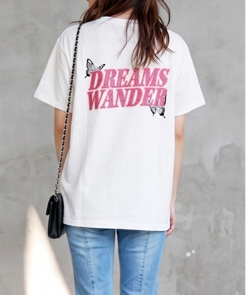 FUN(ファン)の「ラメハッポウT(Tシャツ/カットソー・レディース・ブラック/ブルー/ピンク・FREE)」の7枚目の写真
