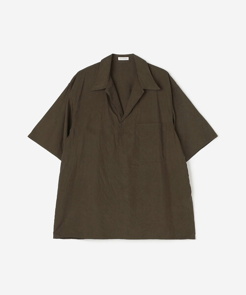 Kaptain Sunshine（キャプテン サンシャイン）の「KAPTAIN SUNSHINE | シルク 半袖スキッパーシャツ MEN（シャツ/ブラウス・メンズ・ブラウン/ブラック系その他・3/4）」の7枚目の写真
