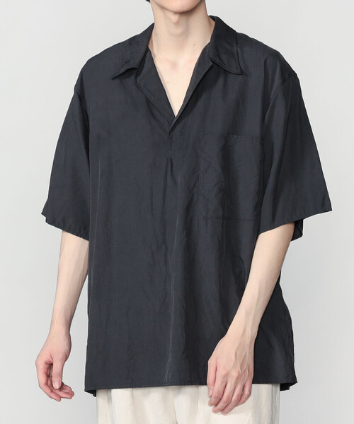 Kaptain Sunshine（キャプテン サンシャイン）の「KAPTAIN SUNSHINE | シルク 半袖スキッパーシャツ MEN（シャツ/ブラウス・メンズ・ブラウン/ブラック系その他・3/4）」の17枚目の写真
