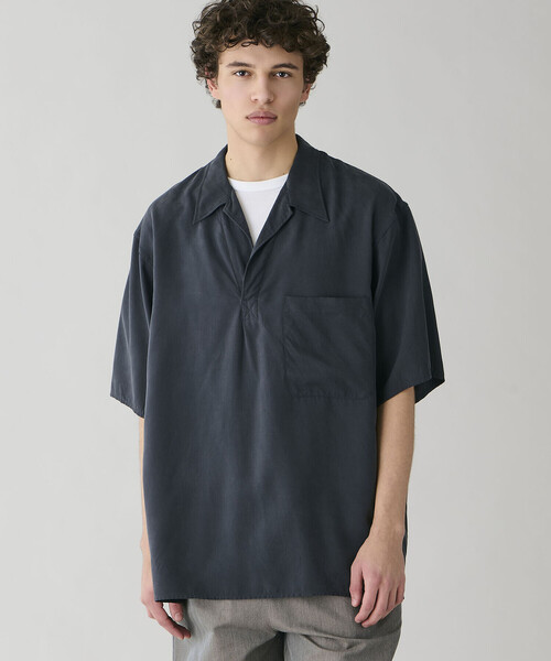 Kaptain Sunshine（キャプテン サンシャイン）の「KAPTAIN SUNSHINE | シルク 半袖スキッパーシャツ MEN（シャツ/ブラウス・メンズ・ブラウン/ブラック系その他・3/4）」の18枚目の写真