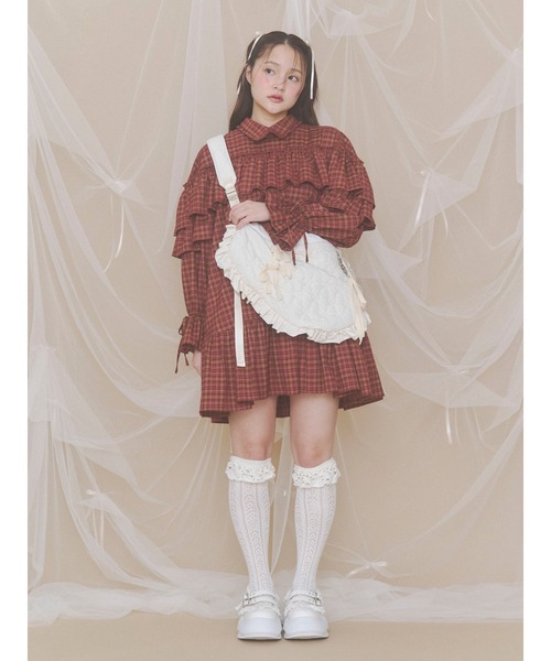 merry jenny（メリージェニー）の「ちょうちょキルトMA-1バッグ（ショルダーバッグ・レディース・アイボリー/ブラック/カーキ・FREE）」の17枚目の写真