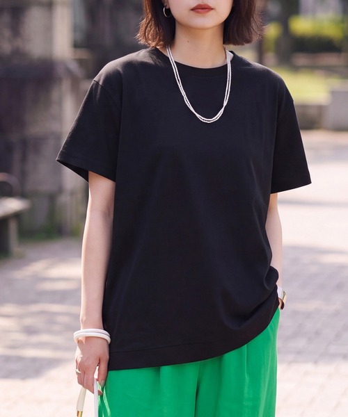 SELECT LEVERY(セレクトリベリー)の「接触冷感ドルマンドライタッチプルオーバー(Tシャツ/カットソー・レディース・ベージュ/チャコール/ブラック/オフホワイト・MEDIUM/LARGE)」の2枚目の写真