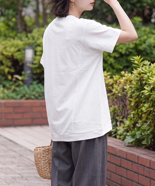 SELECT LEVERY(セレクトリベリー)の「接触冷感ドルマンドライタッチプルオーバー(Tシャツ/カットソー・レディース・ベージュ/チャコール/ブラック/オフホワイト・MEDIUM/LARGE)」の16枚目の写真