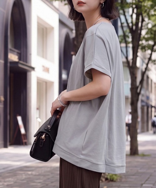 SELECT LEVERY(セレクトリベリー)の「接触冷感ドルマンドライタッチプルオーバー(Tシャツ/カットソー・レディース・ベージュ/チャコール/ブラック/オフホワイト・MEDIUM/LARGE)」の19枚目の写真