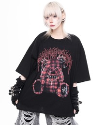 TRAVAS TOKYO（トラバス トウキョウ）の「『TRAVAS TOKYO/トラバス トーキョー』ピアス付きくまプリントTシャツ（Tシャツ/カットソー）」